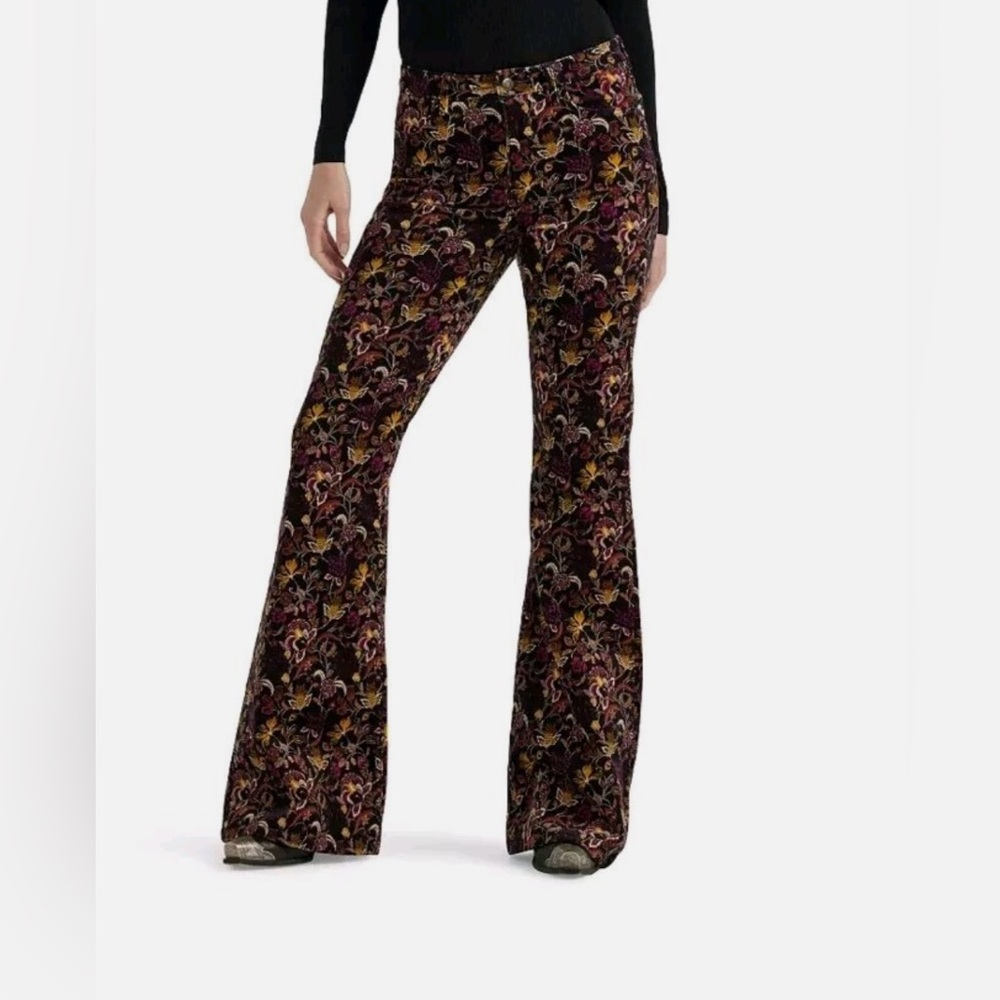 Wrangler Floral Corduroy Boot Cut Pants